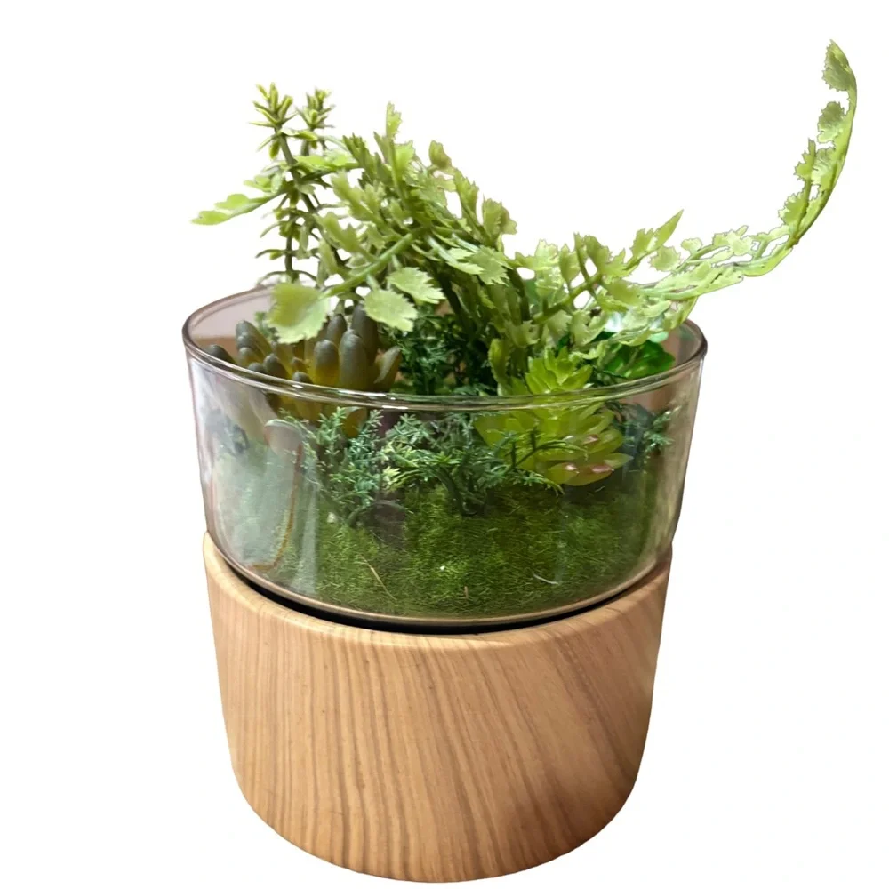 THRESHOLD NWT terrarium faux mixed plant
